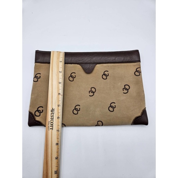 Givenchy Vintage Clutch Handbag Makeup Bag‎ Tan and Brown - Picture 4 of 12